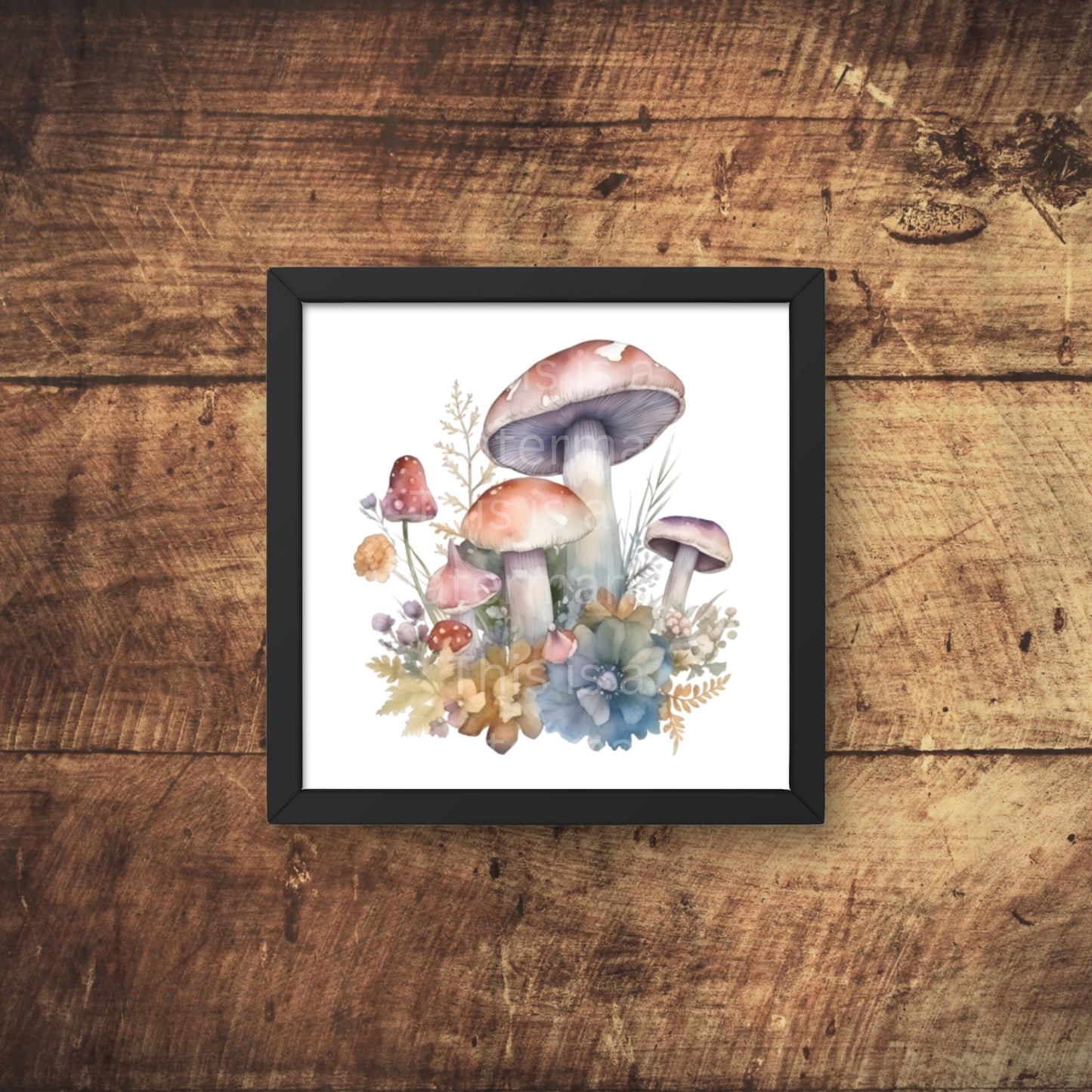 Waldpilze mit Blumen 6+6 PNG Bundle für Sublimation & Clipart