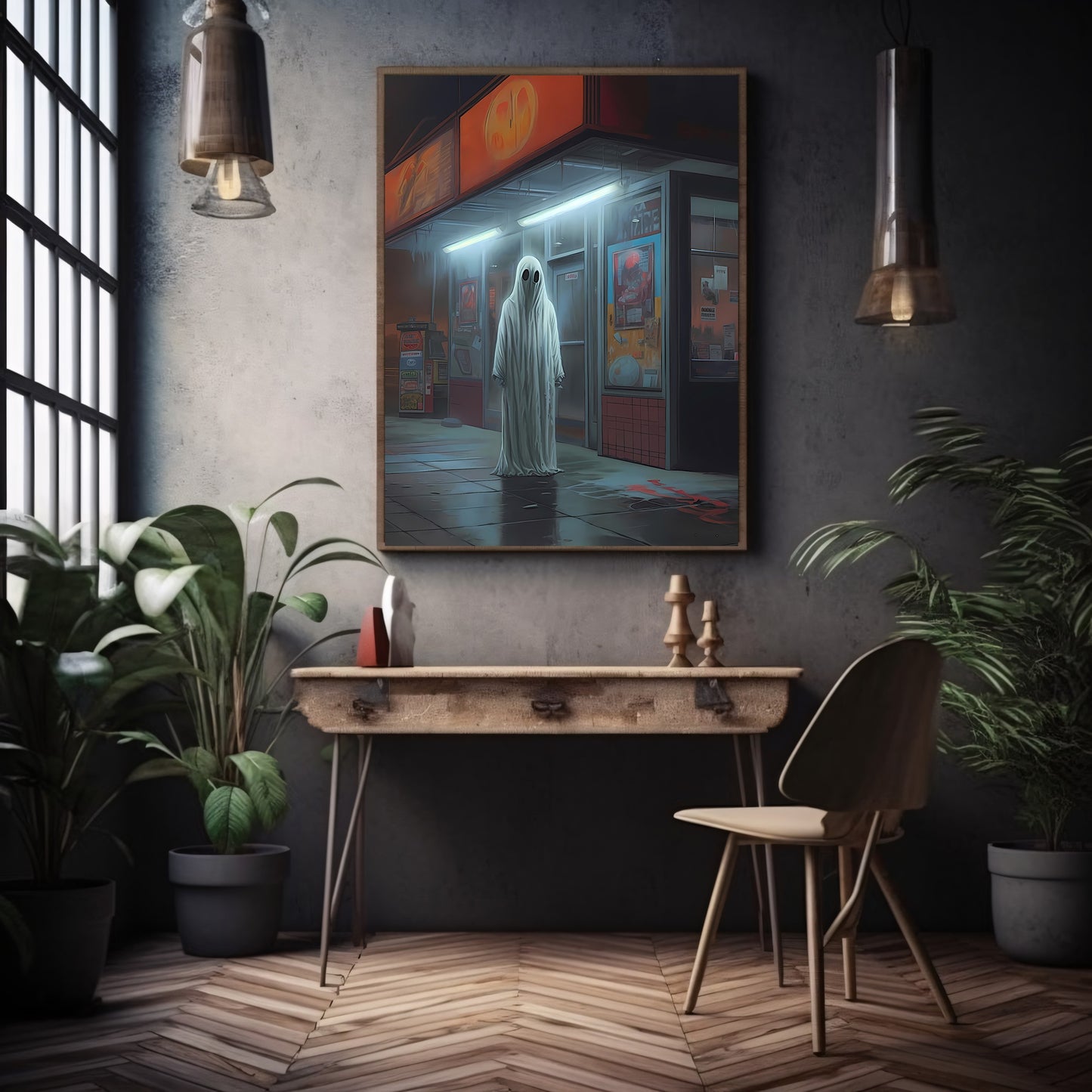 Geist im Supermarkt Papierposter Drucke Gruseliges Dekor Dark Academia Dark Cottagecore Nostalgie Poster Gothic Retro Geist Wandkunst Hexendekor