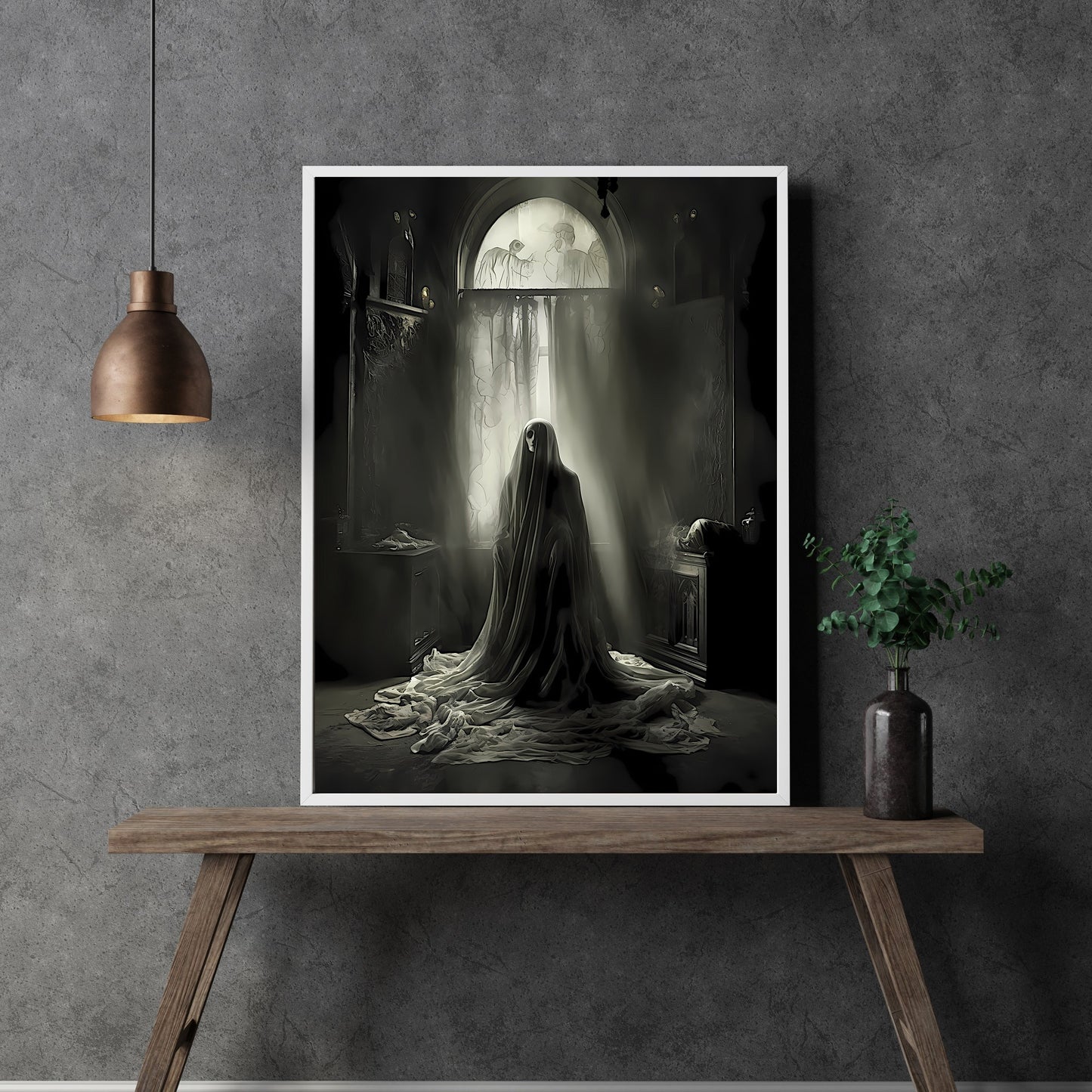 Inside Abandoned Mansion Haunted House Paper Poster Prints Dark Spooky Decor Creepy Goth Wall Art Painting Dark Cottagecore Gothic Retro Wall Art