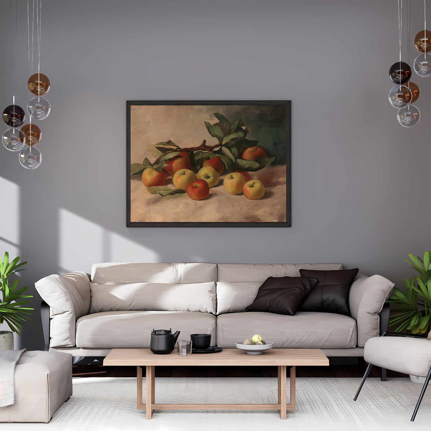 Country kitchen apples still life painting Paper Poster Prints vintage art farmhouse kitchen apples still life print digital print rustic
