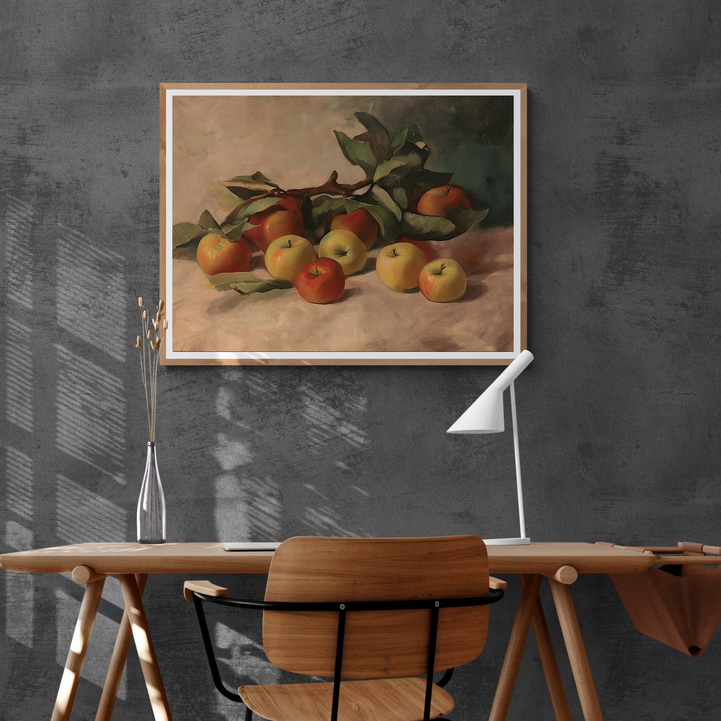 Country kitchen apples still life painting Paper Poster Prints vintage art farmhouse kitchen apples still life print digital print rustic
