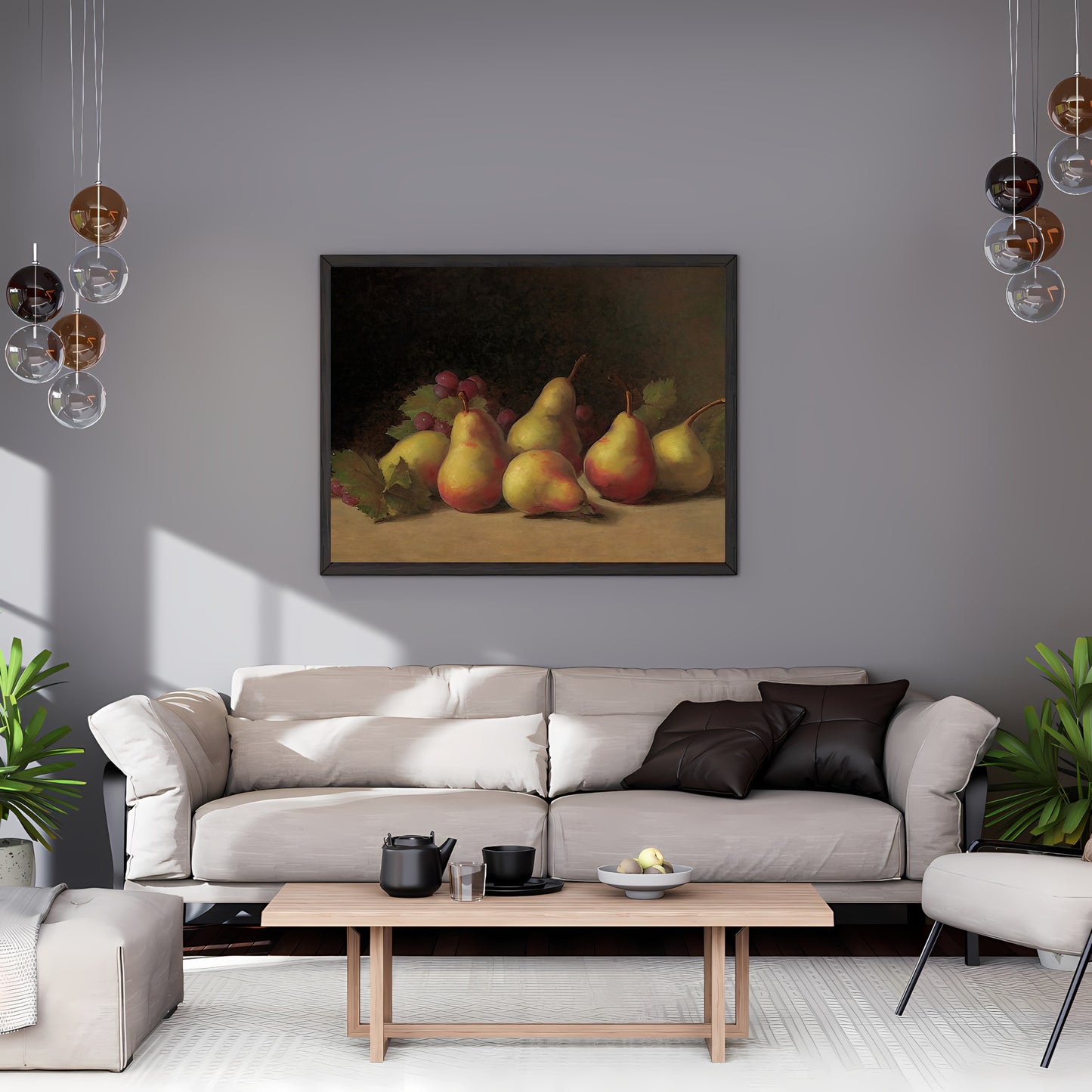 Country kitchen pears still life painting Paper Poster Prints vintage art farmhouse kitchen pears still life print digital print rustic