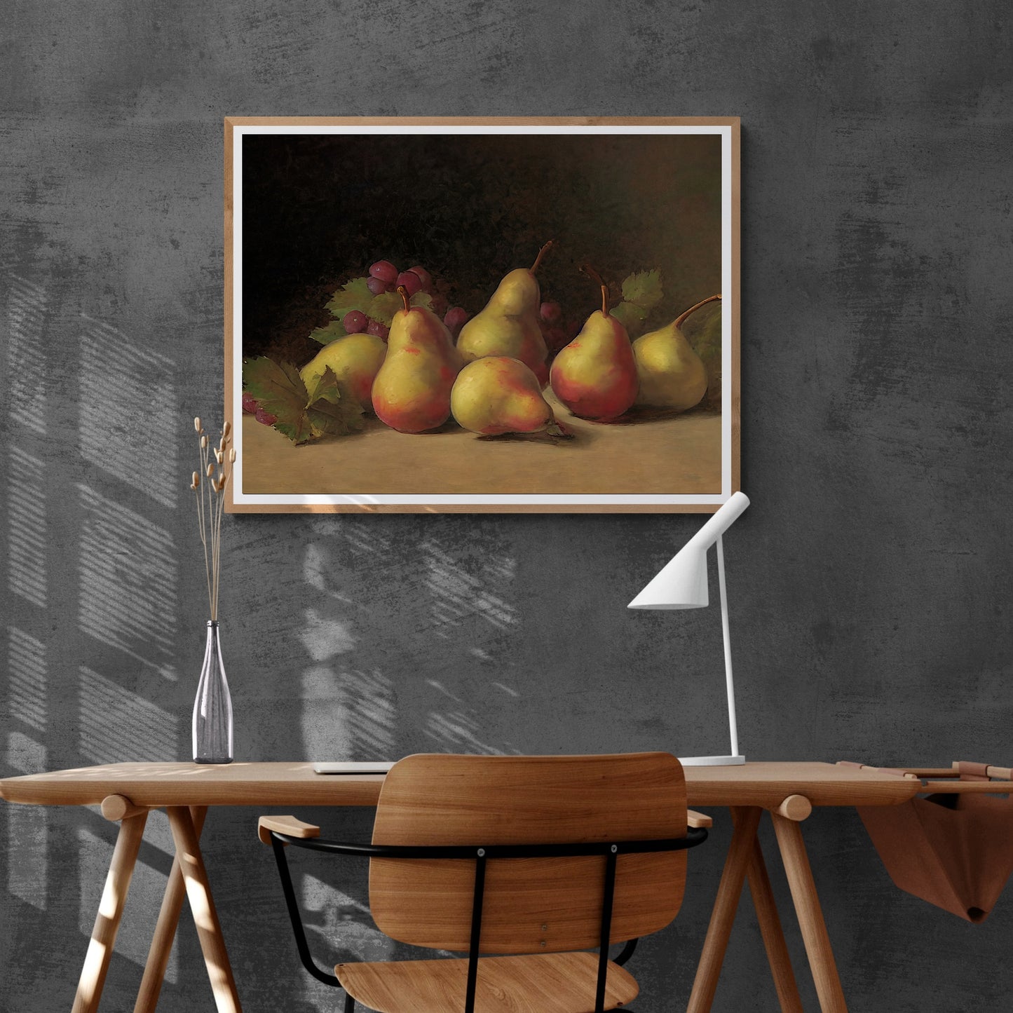 Country kitchen pears still life painting Paper Poster Prints vintage art farmhouse kitchen pears still life print digital print rustic