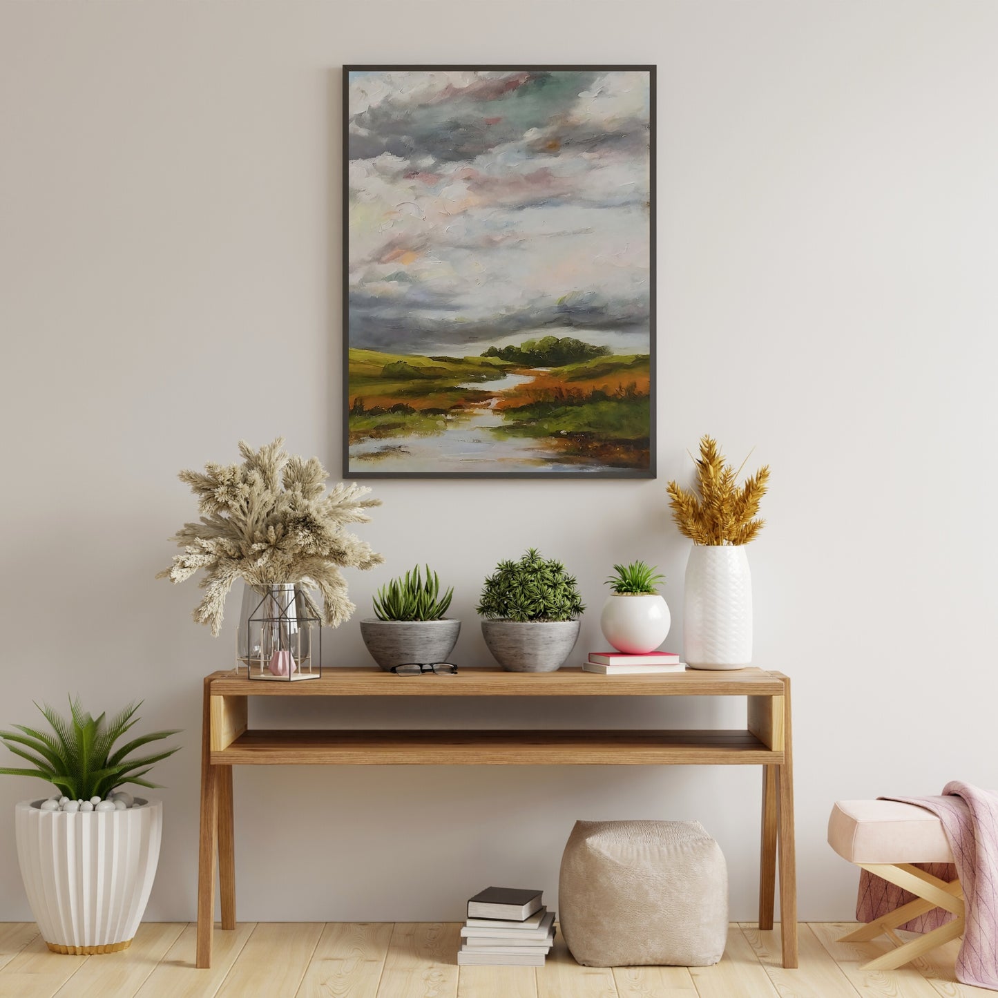 Vintage Irisch Countryside vintage art Paper Poster Prints oil painting landscape art moody art, nature art print