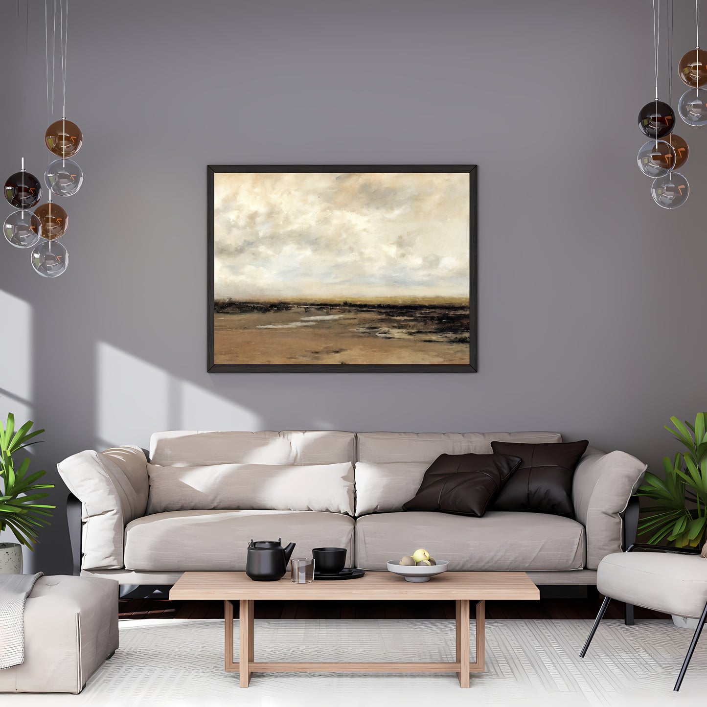 Abstract Country Landscape Paper Poster Prints Vintage Oil Painting & Wall Art abstract open wild country landscape, Antique art