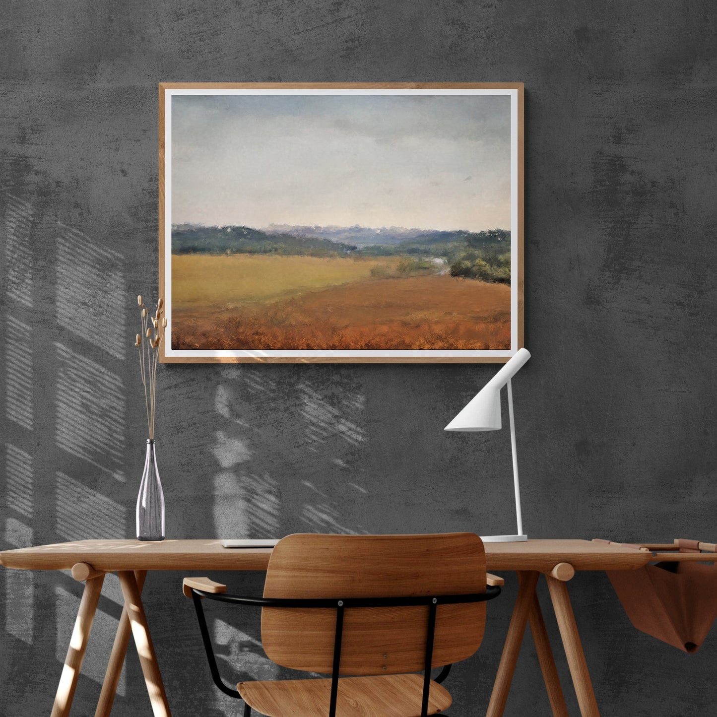 Abstract Country Landscape Paper Poster Prints Vintage Oil Painting & Wall Art abstract open wild country landscape, Antique art