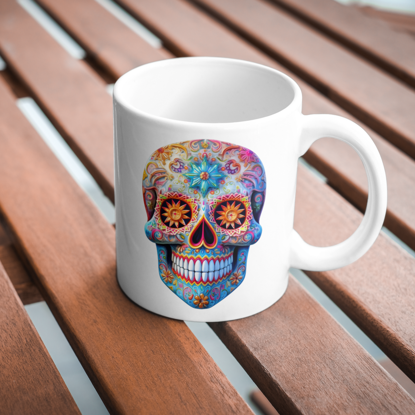 Bunte Zuckerschädel PNG Clip Art Bundle Cinco de Mayo Sublimation Tumbler Design Kartenherstellung T-Shirt Tag der Toten Scrapbook Design