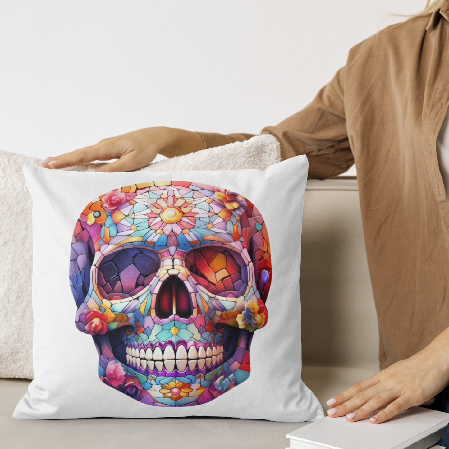 Bunte Zuckerschädel PNG Clip Art Bundle Cinco de Mayo Sublimation Tumbler Design Kartenherstellung T-Shirt Tag der Toten Scrapbook Design