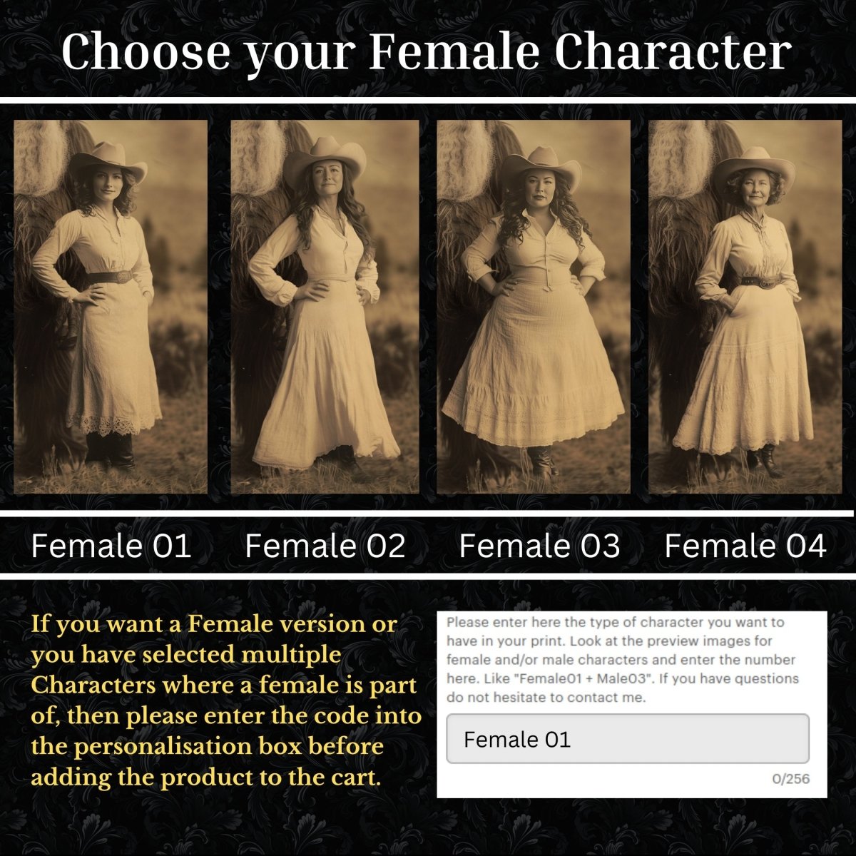 Bigfoot Customizable Wall Art Print – Vintage Photograph Personalised Sasquatch Print - 4 Characters for Face Swap Possible - Everything Pixel