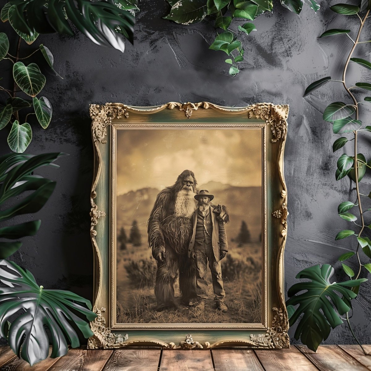 Bigfoot Wall Art: Vintage Cryptid Photograph - Everything Pixel