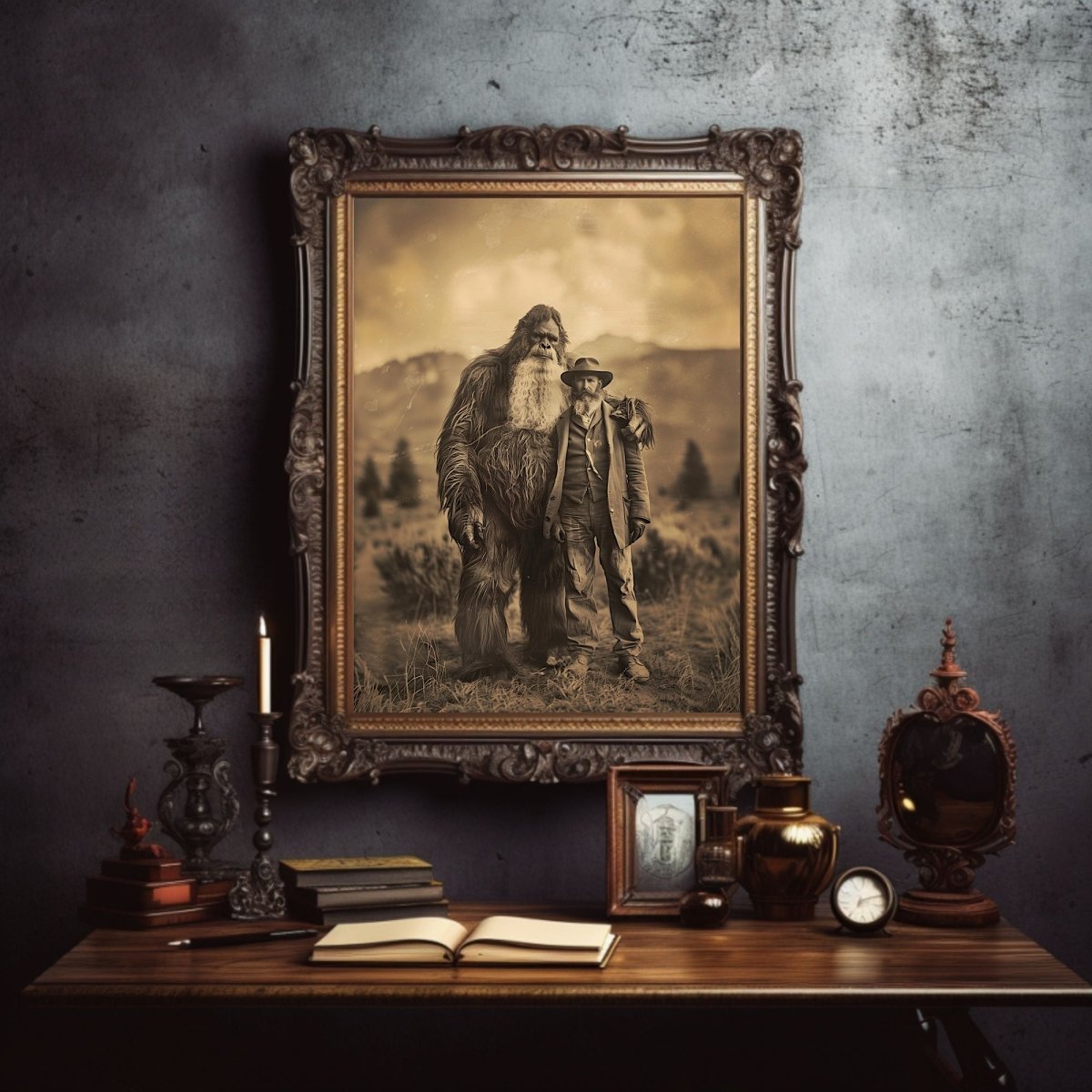 Bigfoot Wall Art: Vintage Cryptid Photograph - Everything Pixel
