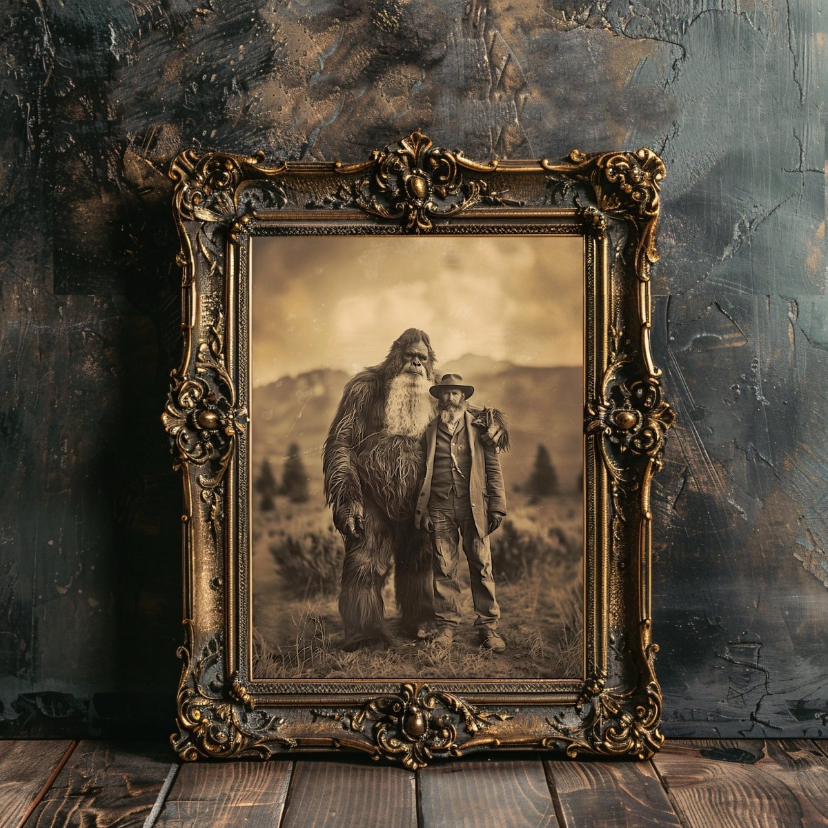 Bigfoot Wall Art: Vintage Cryptid Photograph - Everything Pixel