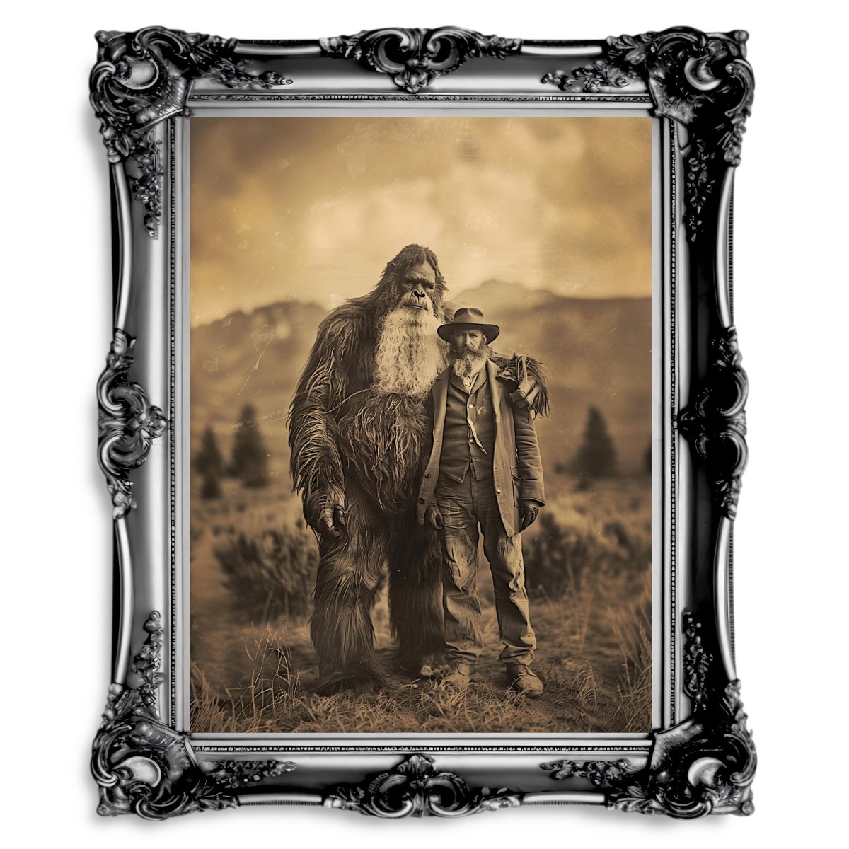 Bigfoot Wall Art: Vintage Cryptid Photograph - Everything Pixel