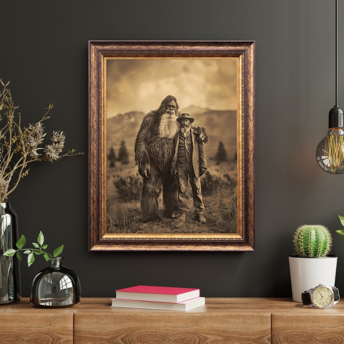 Bigfoot Wall Art: Vintage Cryptid Photograph - Everything Pixel