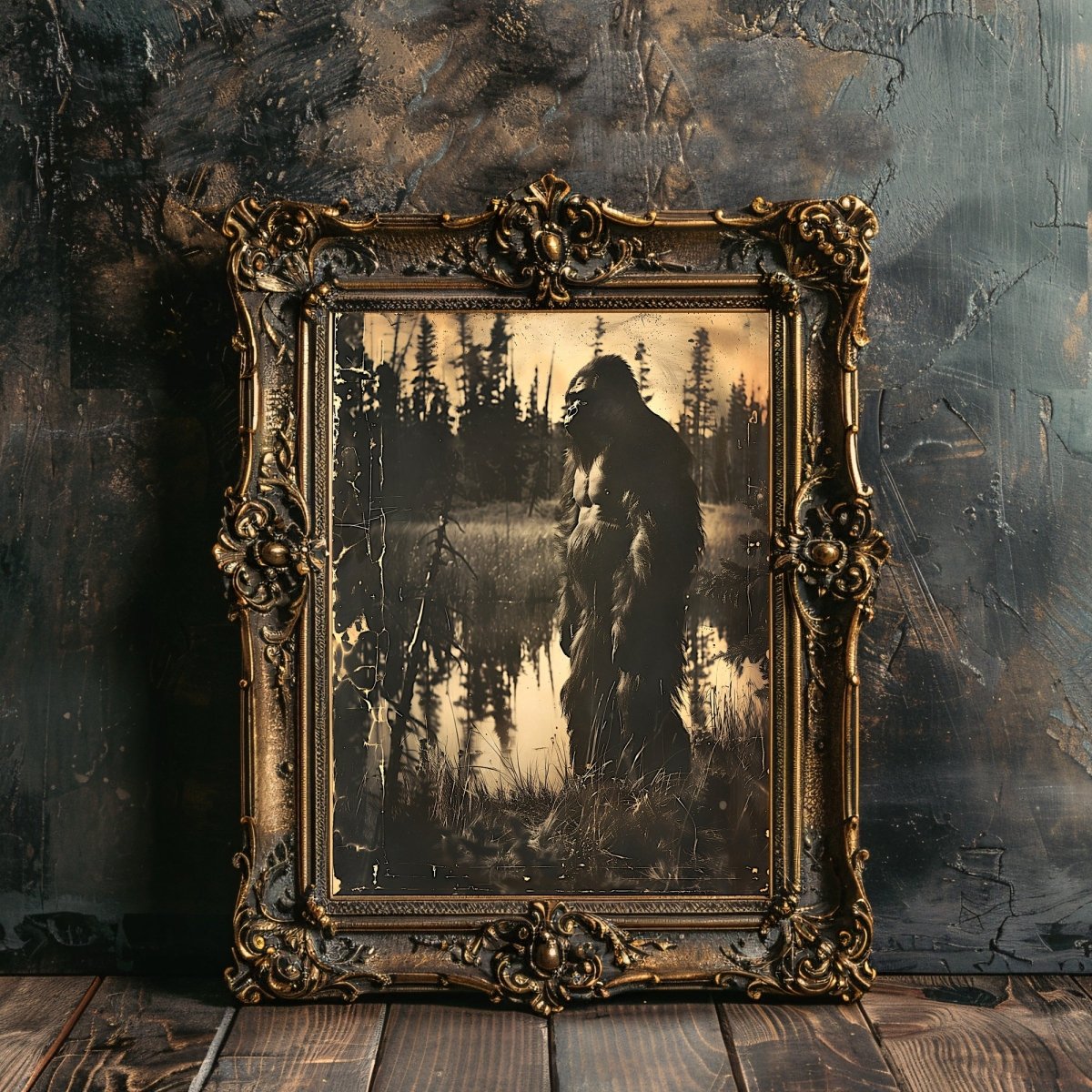 Bigfoot Wall Art: Vintage Sasquatch Photograph - Everything Pixel