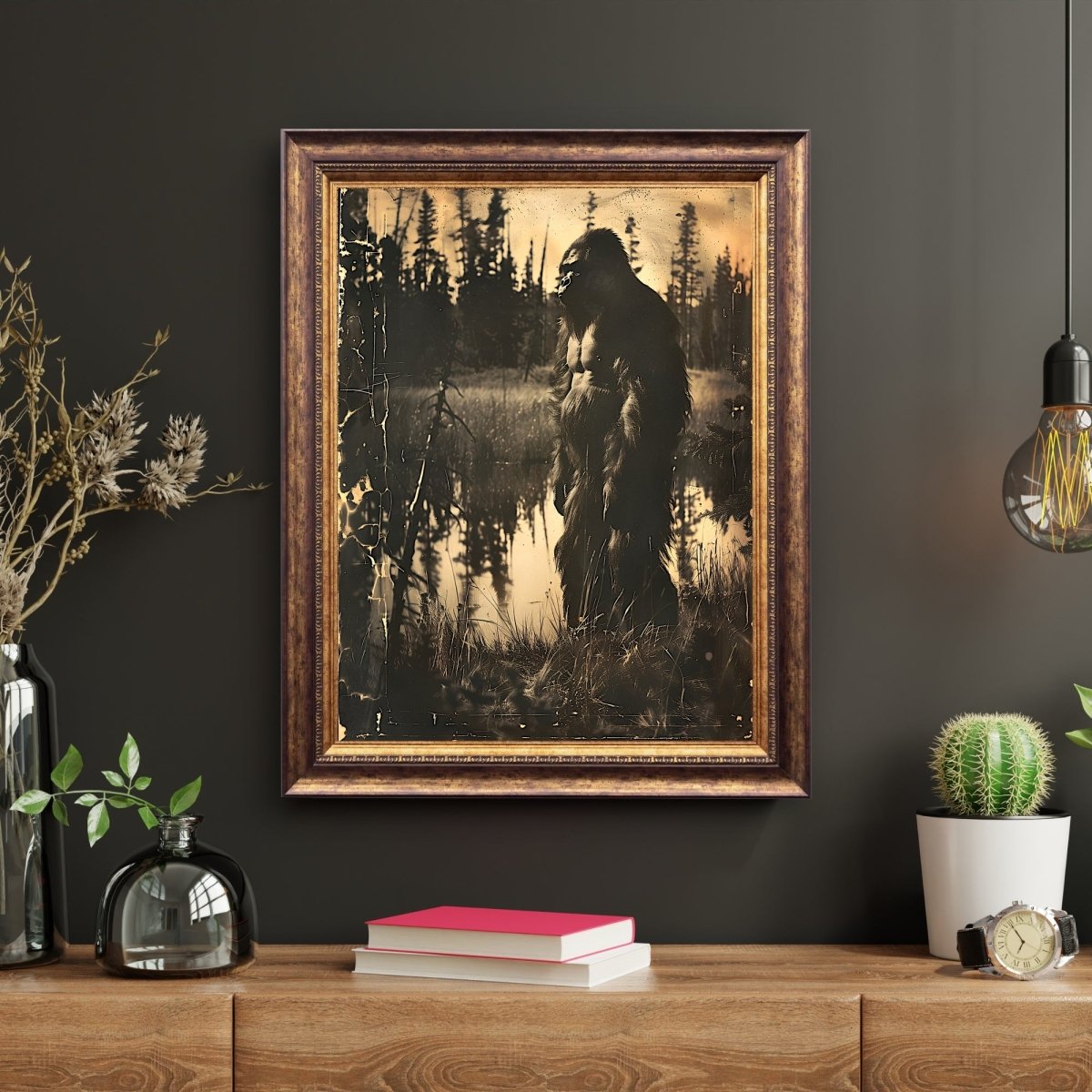 Bigfoot Wall Art: Vintage Sasquatch Photograph - Everything Pixel