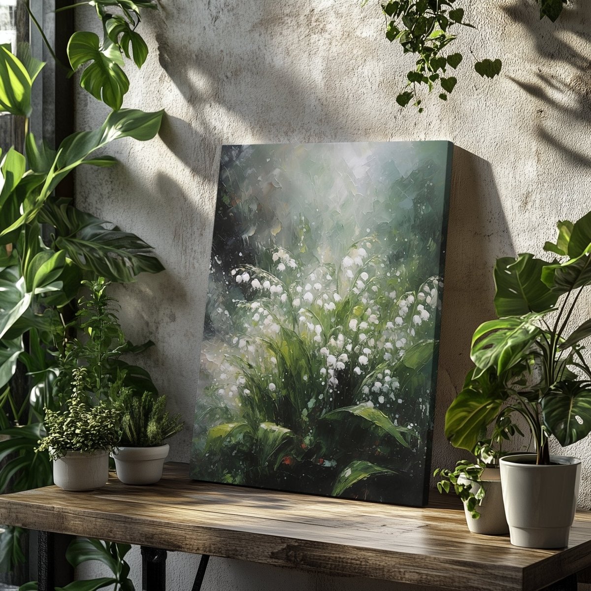 Lily of the Valley Canvas Print - Serene Floral Nature Art, Cottagecore Botanical Decor, Spring Woodland Canvas - Everything Pixel