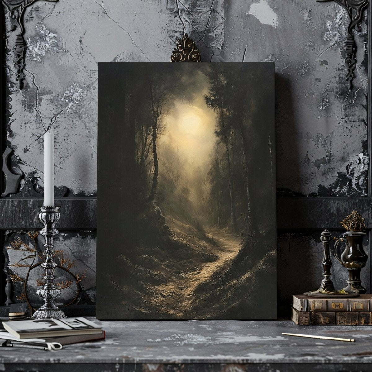 Mystical Forbidden Forest Canvas Print - Wizarding Fantasy Artwork - Everything Pixel