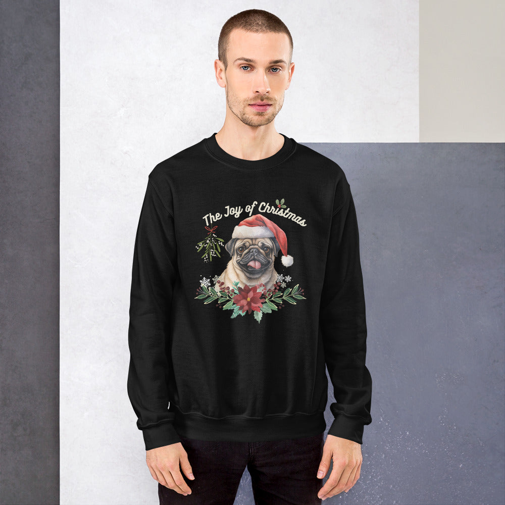 Christmas Pug Pullover - High Quality Festive Family Unisex Sweater, Gift for Her, Gift for Doglovers, Funny Xmas Sweater, Cute Xmas Dog