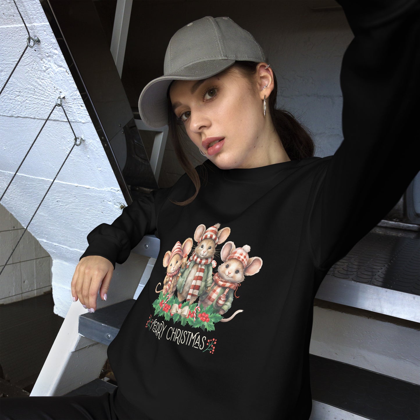 Christmas Mice Pullover - High Quality Festive Family Unisex Sweater, Family Reunion Pullover, Holiday Sweatshirt, Christmas Vacation