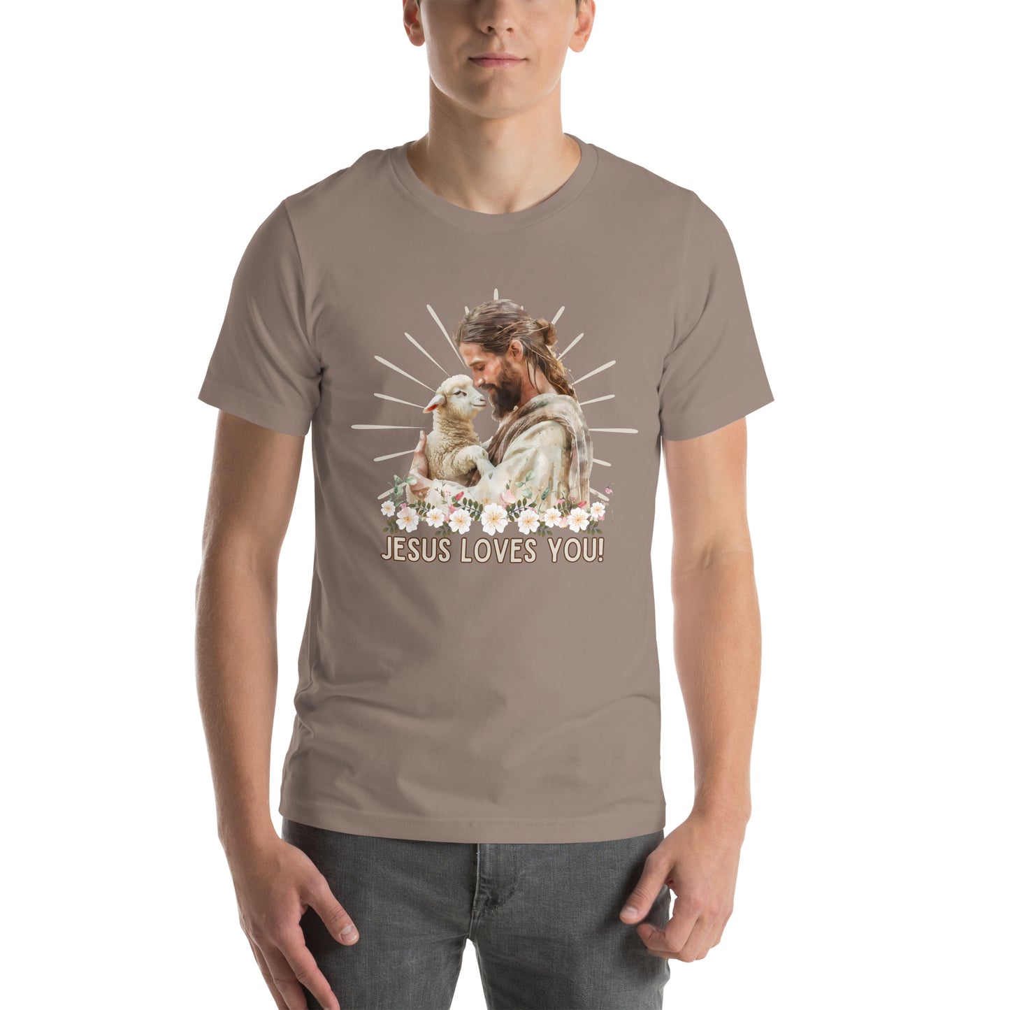 Jesus Loves You - Watercolor Lamb T-Shirt