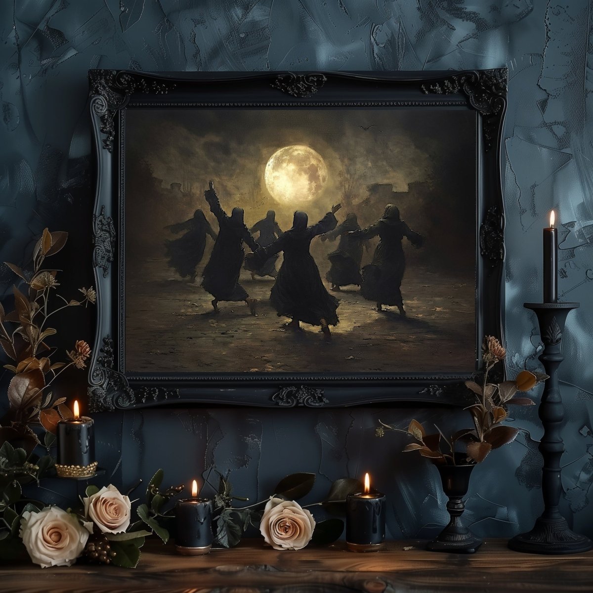 Witches Midnight Ritual Wall Art Print - Witchcore Print, Magic Occult Art - Everything Pixel