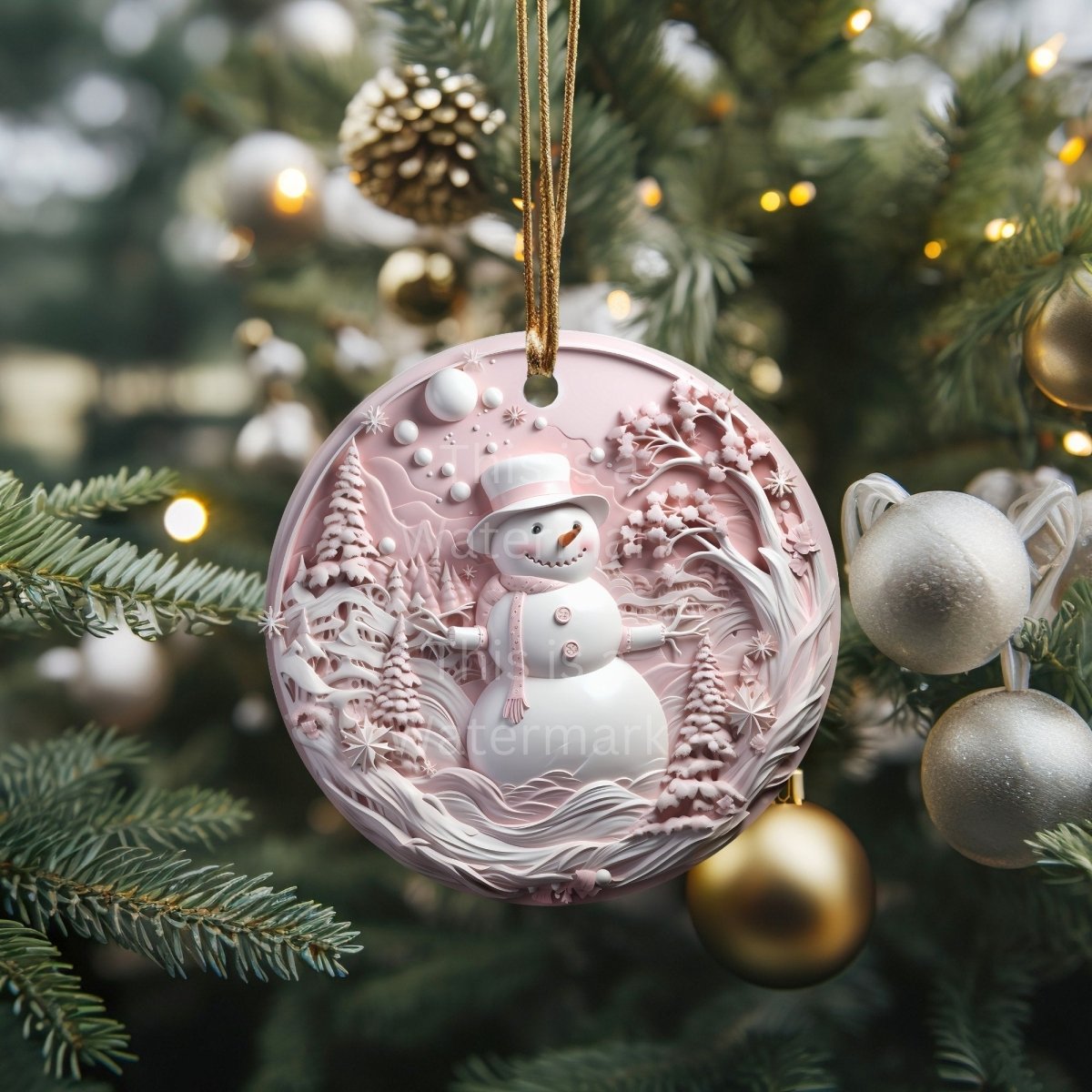 3D Pink Christmas Ornament 20 PNG Bundle Sublimation Design Festive Round Stickers Stylish 3D Effect Round Christmas Decoration Clipart - Everything Pixel