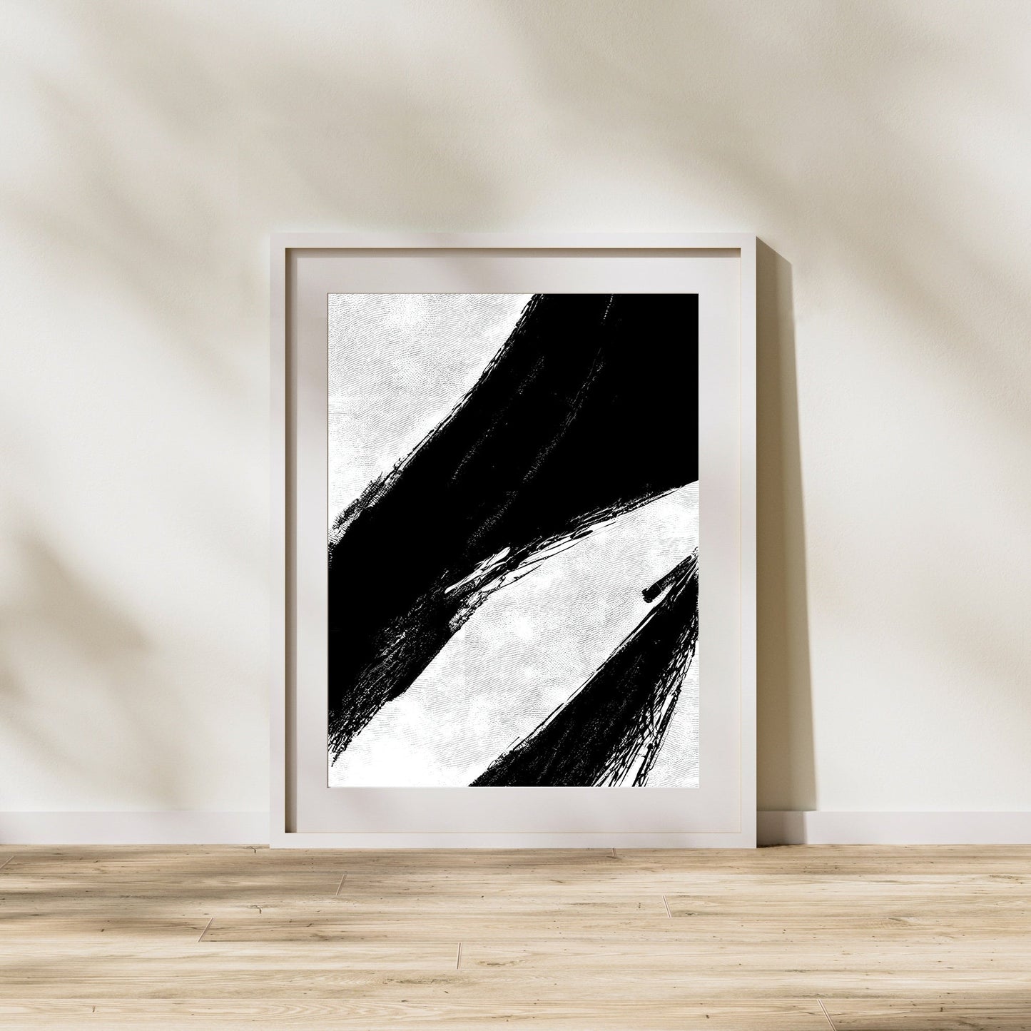 Abstract wall art black and white modern minimalist artprint - Everything Pixel