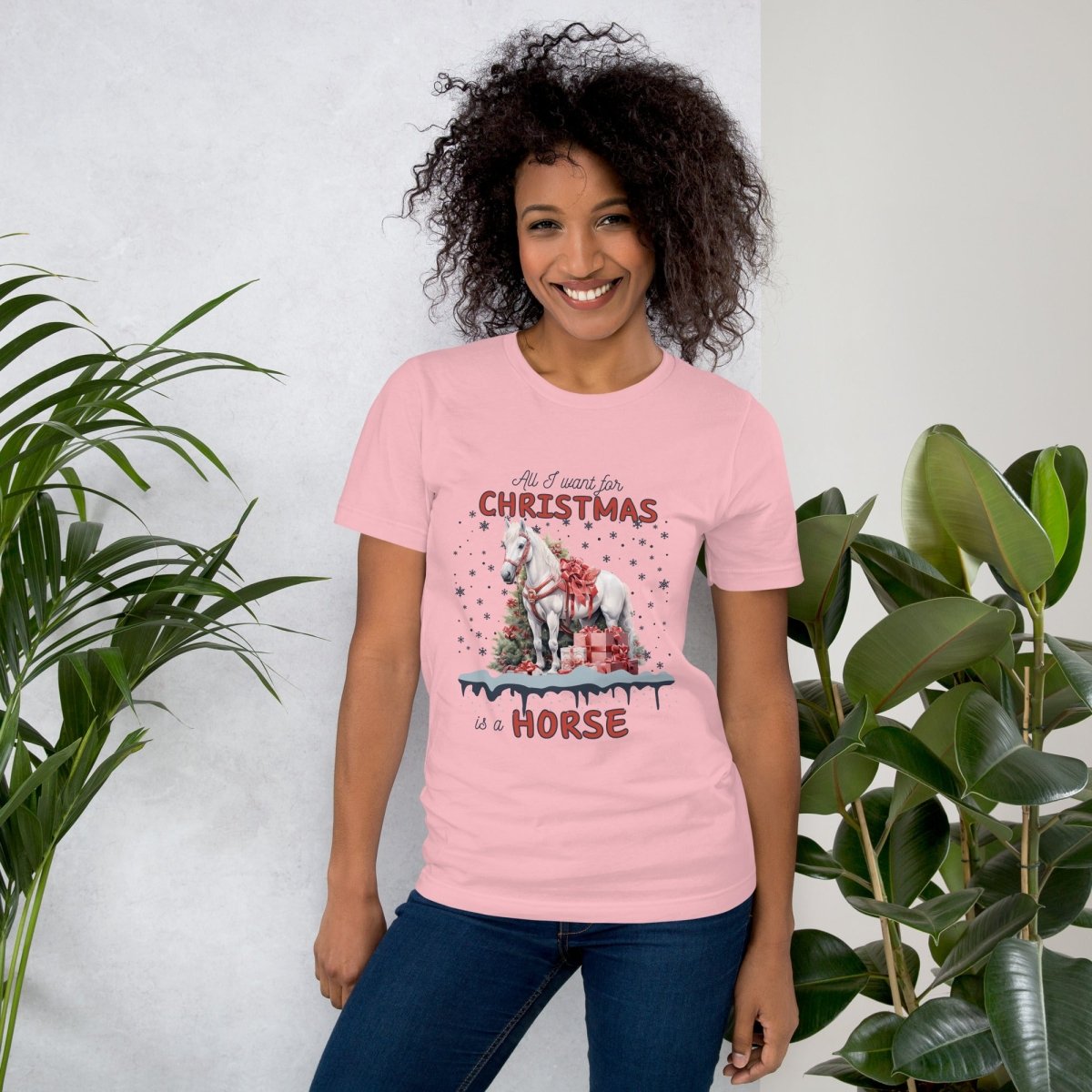 All I Want for Christmas is a Horse T-Shirt - High Quality Funny Horse Shirt, Funny Gift for Horse Lover, Christmas Holiday Tee - Everything Pixel