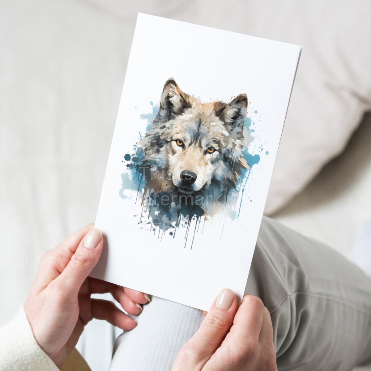 Arctic Wolf Clipart 7+7 PNG Bundle Watercolor Artwork Paper Crafting Junk Journals Nursery Wall Art T-Shirt Design Nature Animal Graphic - Everything Pixel