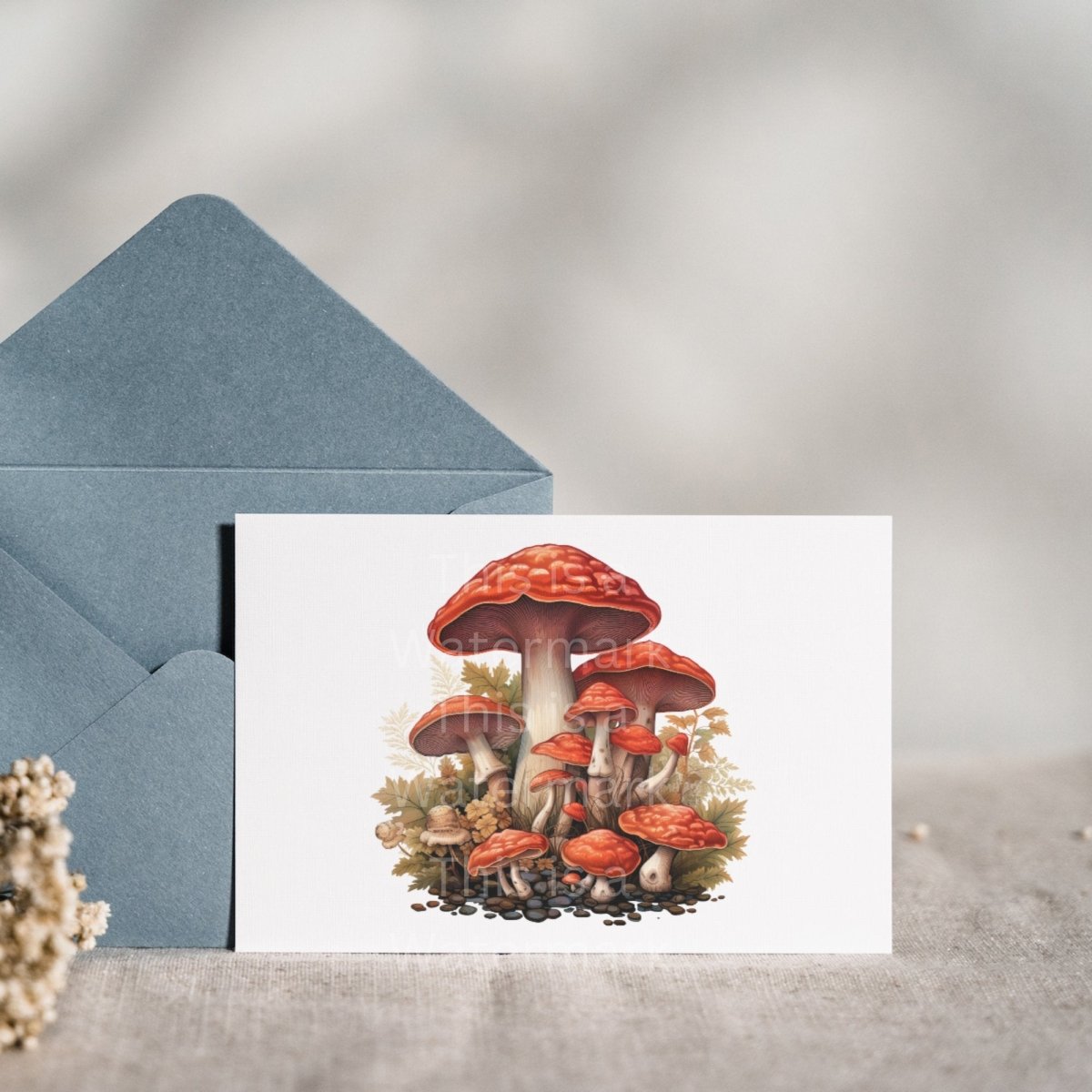 Autumn Mushroom Clipart 7+7 PNG JPG Bundle Botanical Artwork Sublimation Card Graphic Paper Crafting Thanksgiving Holiday Graphic - Everything Pixel