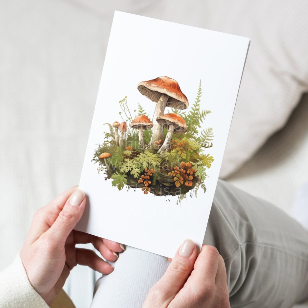 Autumn Mushroom Clipart 7+7 PNG JPG Bundle Botanical Artwork Sublimation Card Graphic Paper Crafting Thanksgiving Holiday Graphic - Everything Pixel