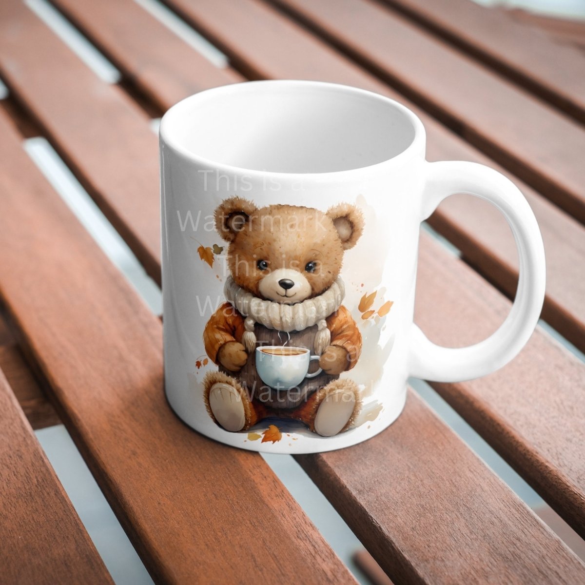 Autumn Teddy Bear Cliparts 20 PNG Bundle Sublimation Design Watercolor Bundle Digital Paper Crafting Junk Journal Nursery Art Tumbler - Everything Pixel