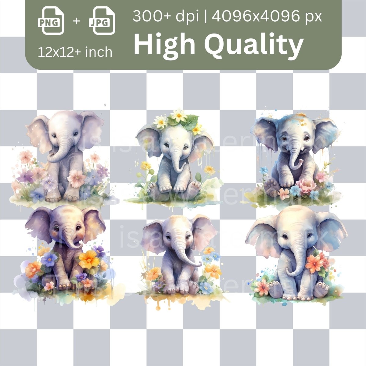 Baby Safari Animals Clipart 36+36 PNG/JPG Bundle Wild Animal Baby Shower Invitation Card Design Paper Crafting Clipart Nursery Art Design - Everything Pixel