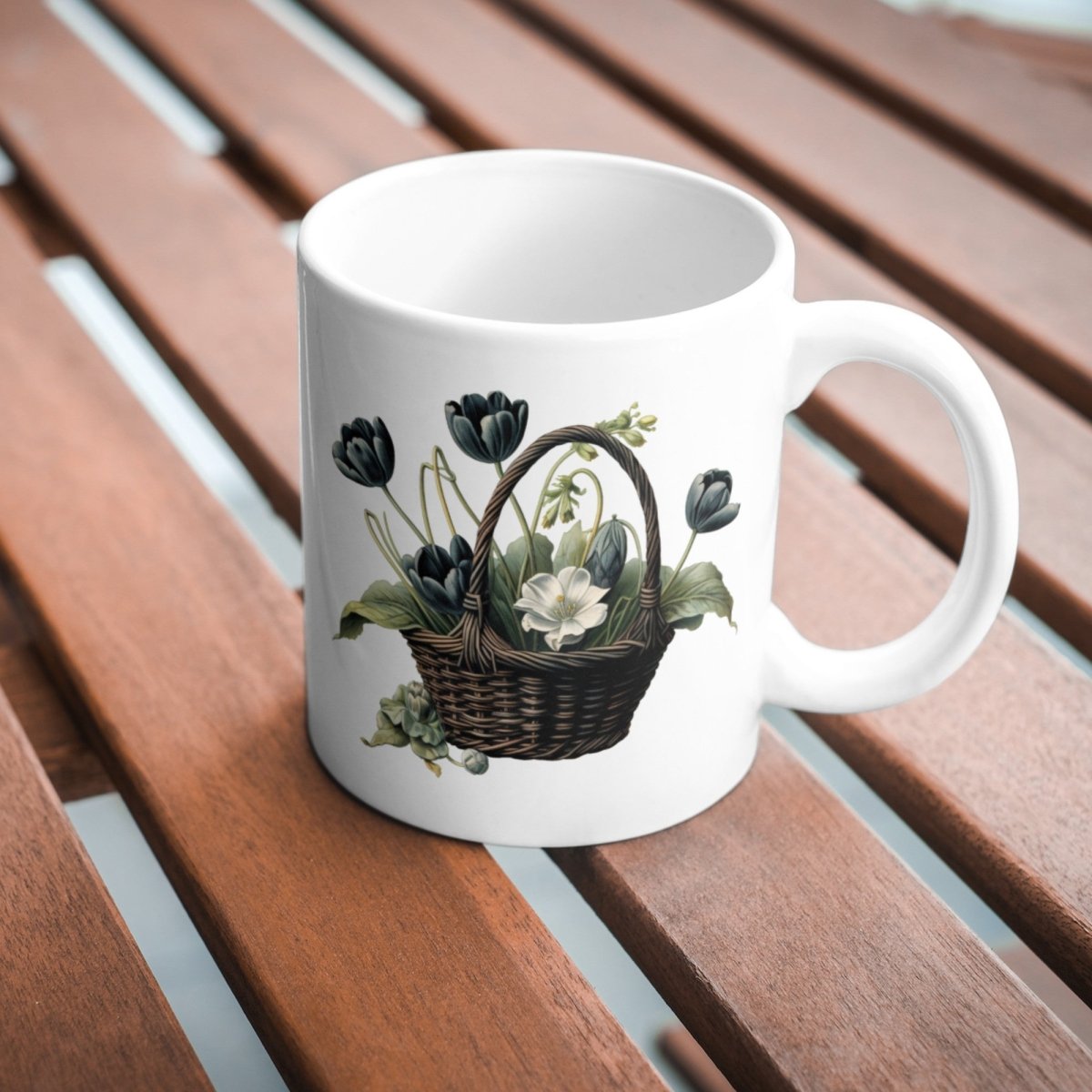 Basket with Black Tulips 6+6 PNG Bundle for Sublimation & Clipart - Everything Pixel