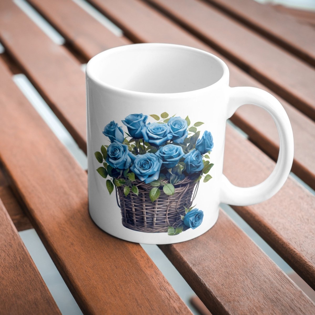 Basket with Blue Roses 6+6 PNG Bundle for Sublimation & Clipart - Everything Pixel