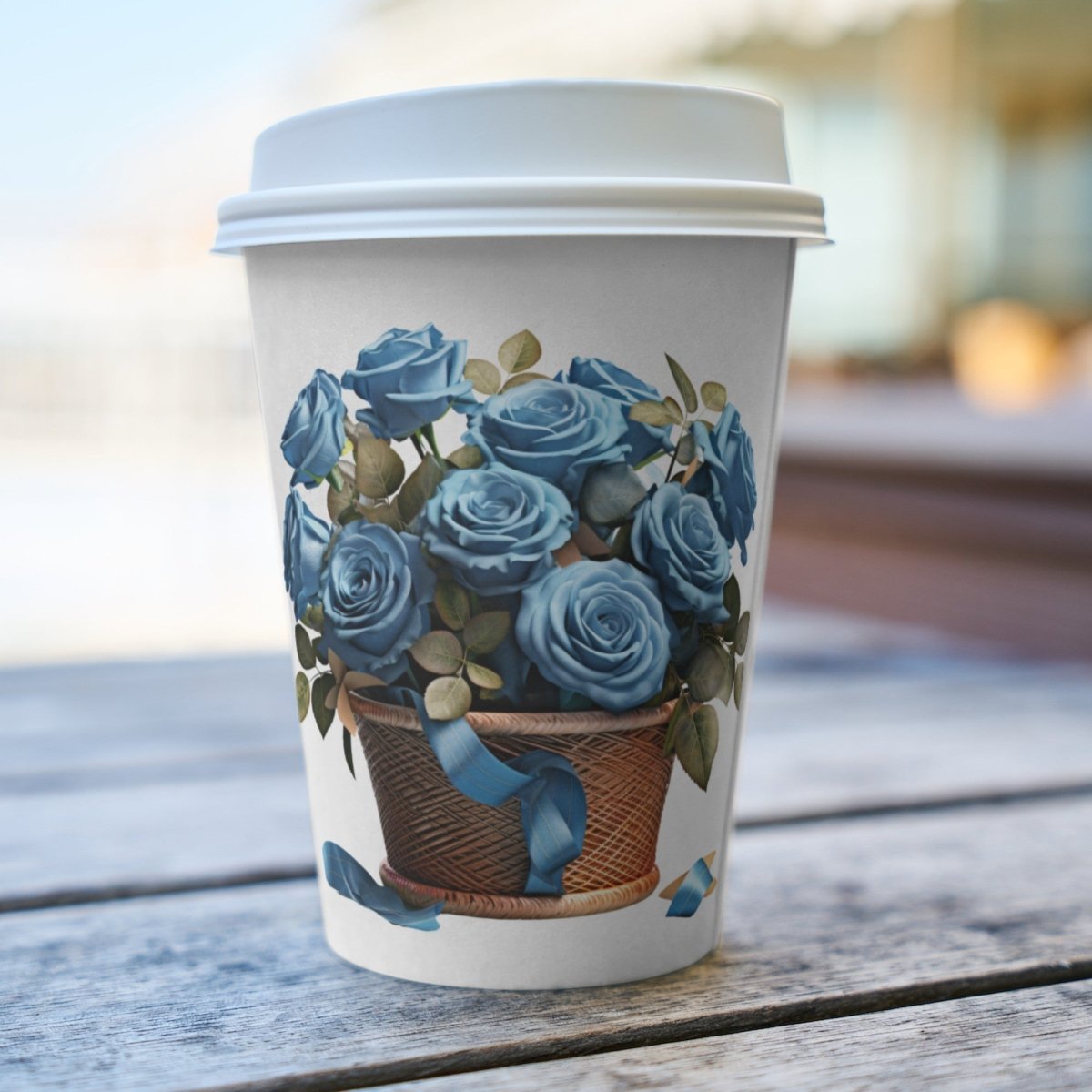 Basket with Blue Roses 6+6 PNG Bundle for Sublimation & Clipart - Everything Pixel