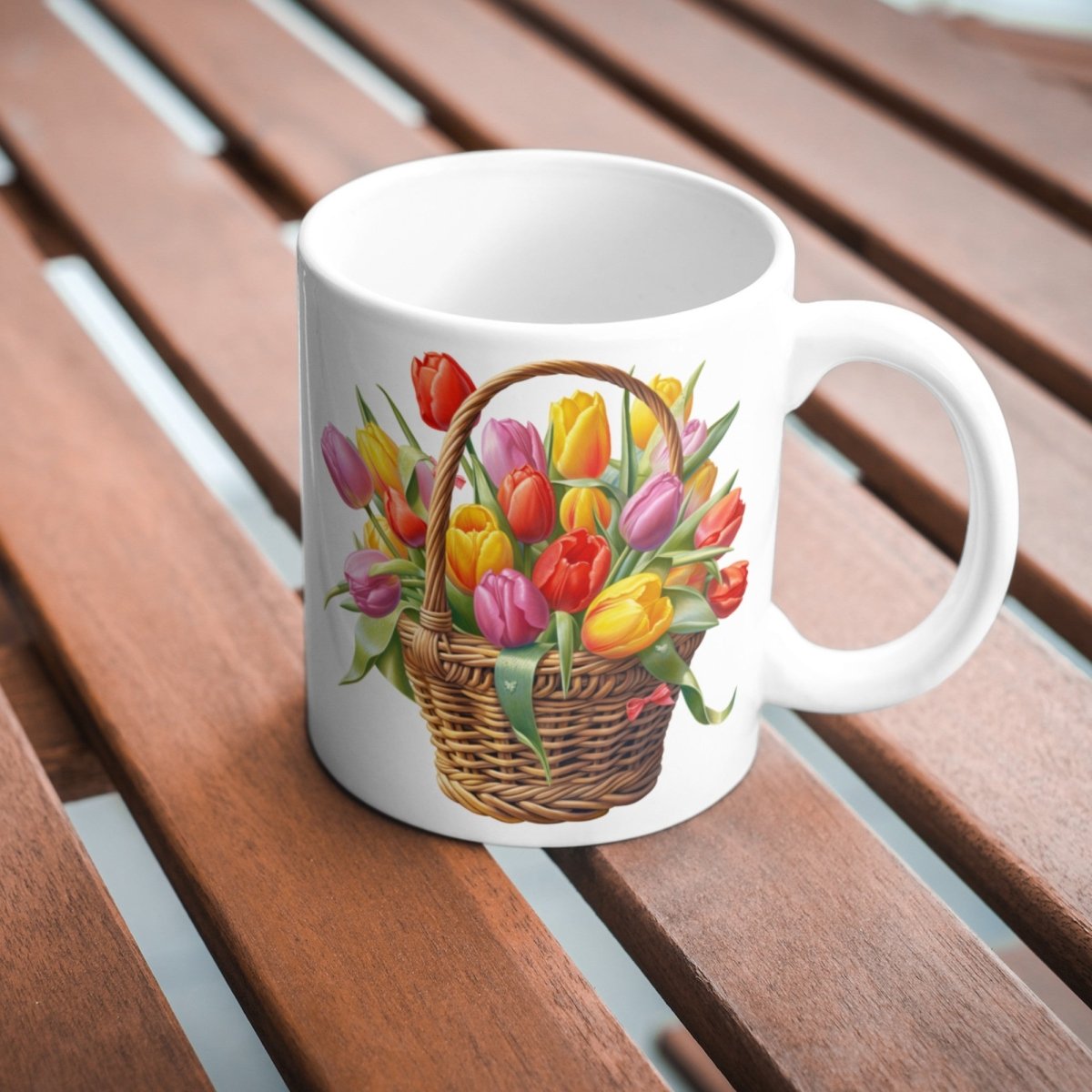 Basket with Colorful Tulips PNG Bundle for Sublimation & Clipart - Everything Pixel