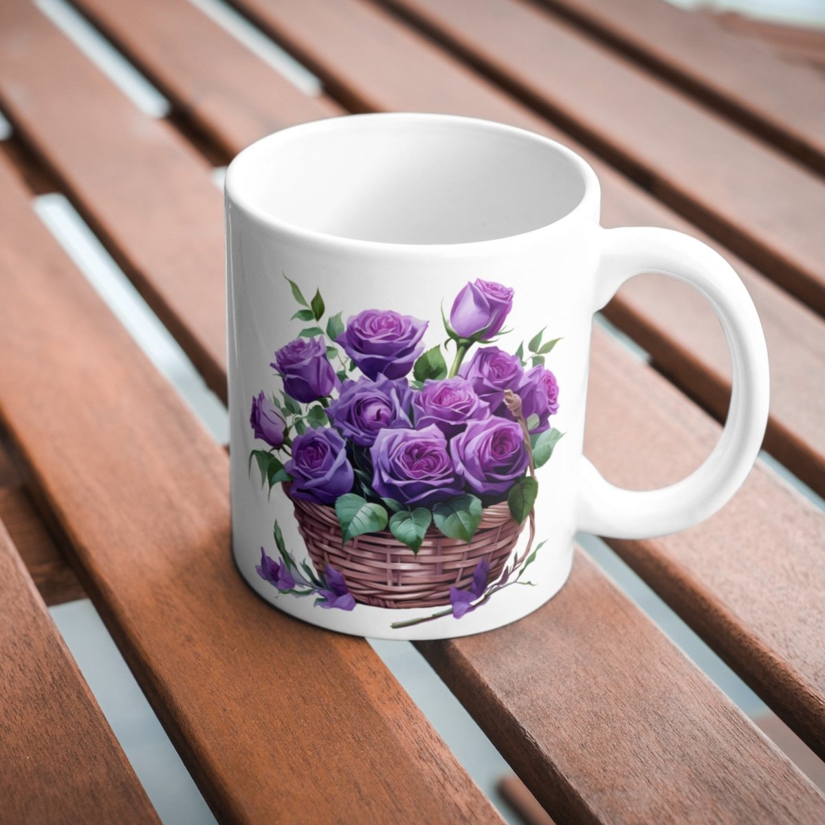 Basket with Purple Roses 6+6 PNG Bundle for Sublimation & Clipart - Everything Pixel