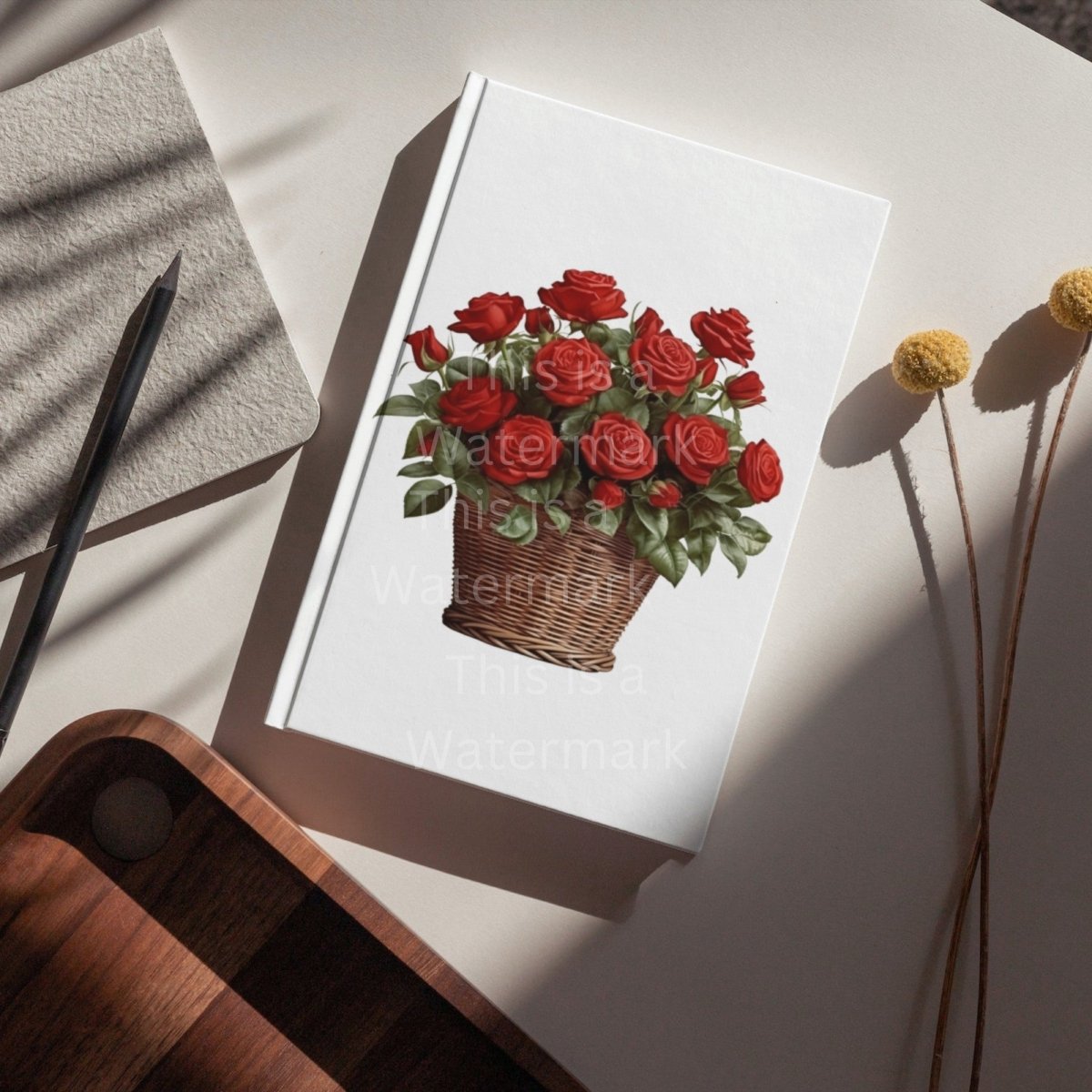 Basket with Red Roses 6+6 PNG Bundle for Sublimation & Clipart - Everything Pixel