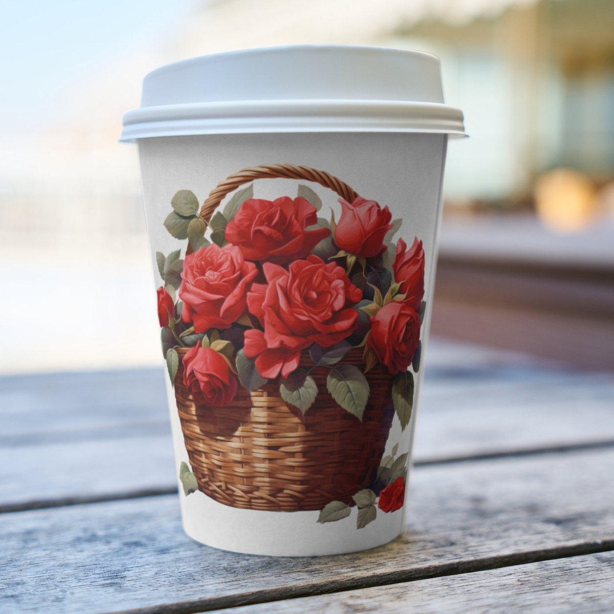 Basket with Red Roses 6+6 PNG Bundle for Sublimation & Clipart - Everything Pixel