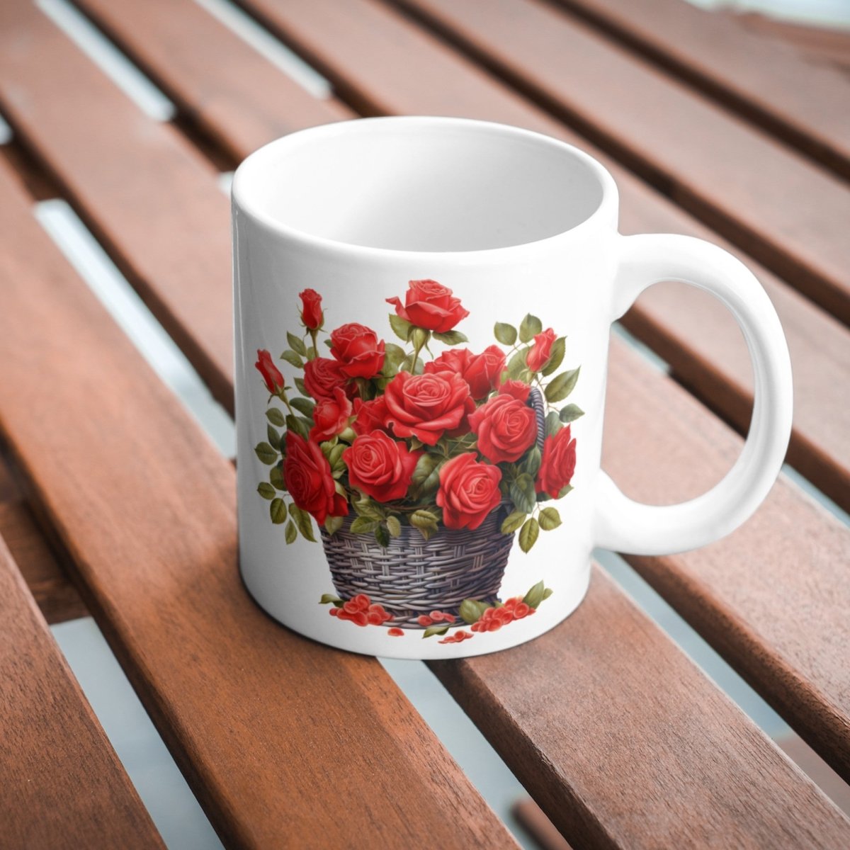 Basket with Red Roses 6+6 PNG Bundle for Sublimation & Clipart - Everything Pixel