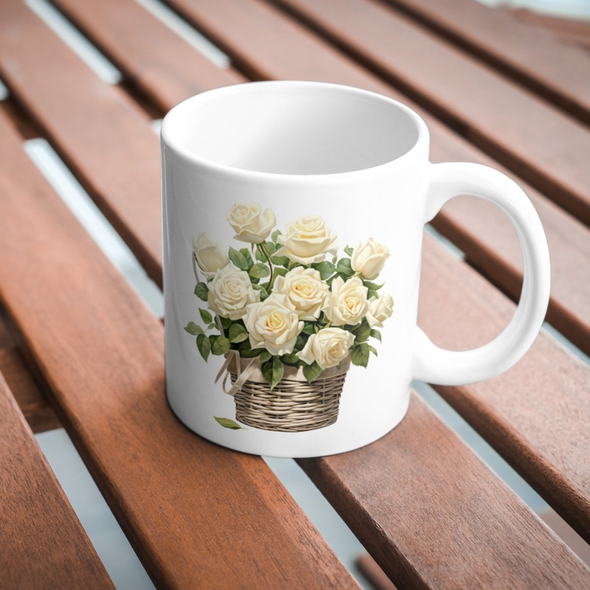 Basket with White Roses 6+6 PNG Bundle for Sublimation & Clipart - Everything Pixel