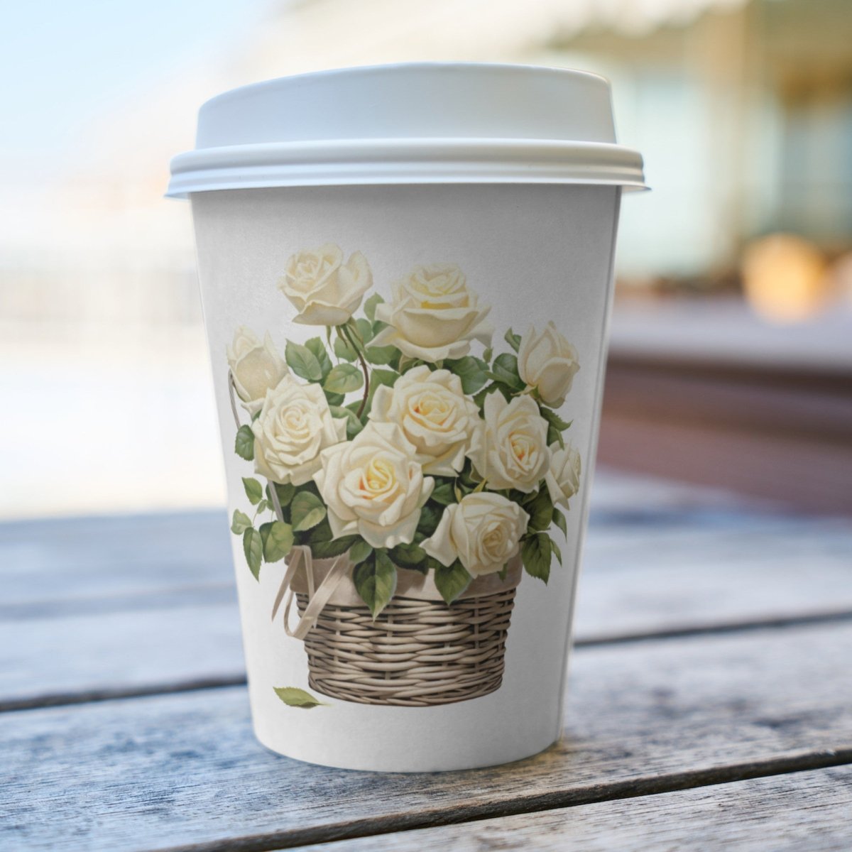 Basket with White Roses 6+6 PNG Bundle for Sublimation & Clipart - Everything Pixel