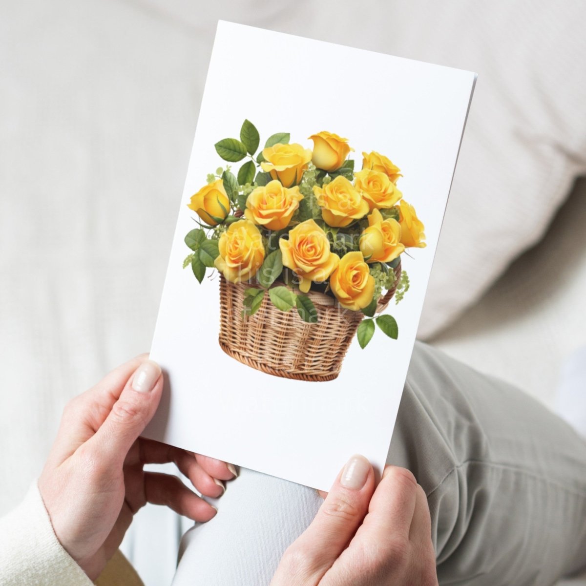 Basket with Yellow Roses 6+6 PNG Bundle for Sublimation & Clipart - Everything Pixel