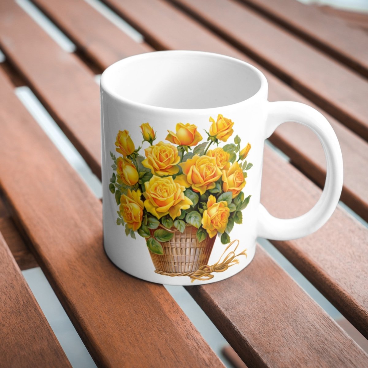 Basket with Yellow Roses 6+6 PNG Bundle for Sublimation & Clipart - Everything Pixel