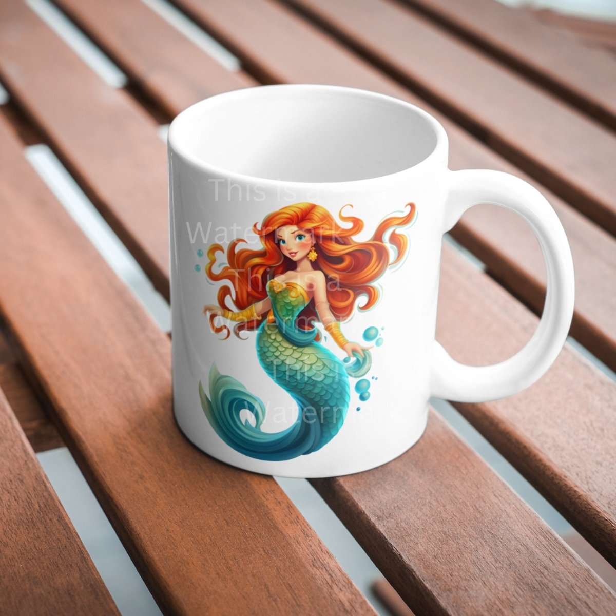Beautiful Mermaid 6x PNG Clip Art Bundle Fantasy T-Shirt Design Card Making Paper Crafting Children Book Clipart Fairytale Invitation - Everything Pixel