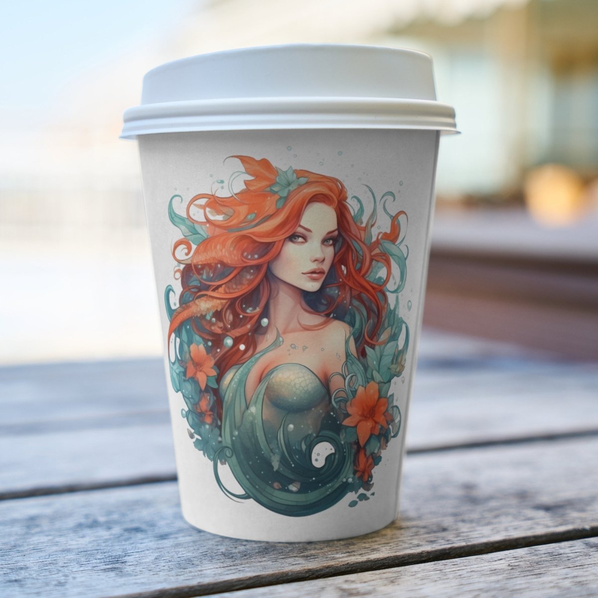 Beautiful Mermaid Portrait 6x PNG Clip Art Bundle Fantasy T-Shirt Design Card Making Paper Crafting Children Book Clipart Fairytale Design - Everything Pixel