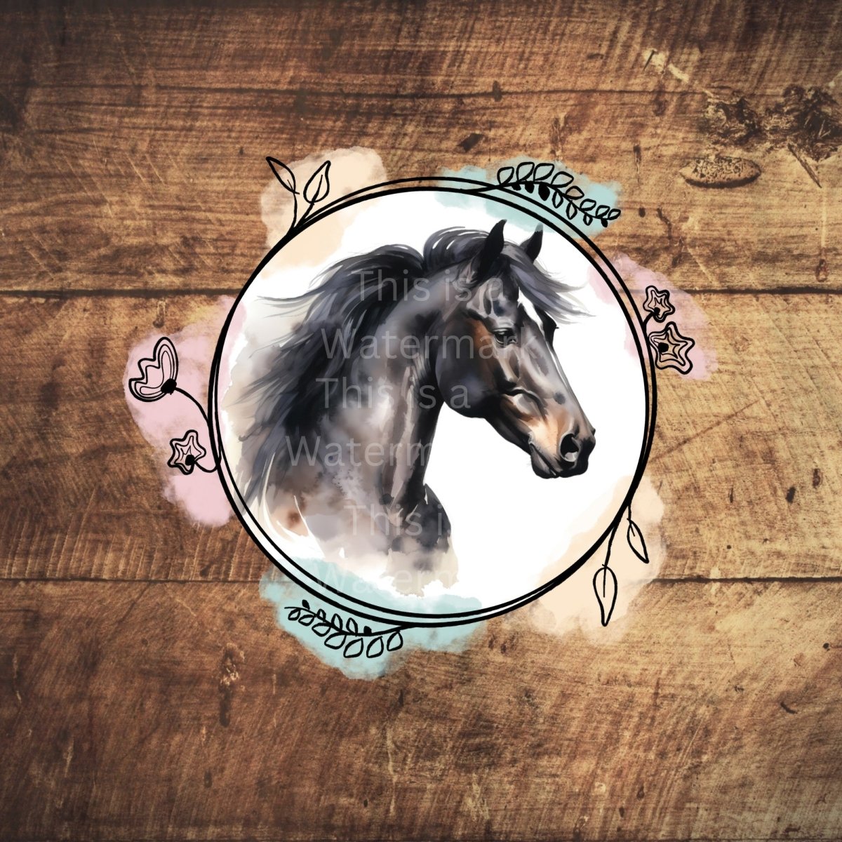 Black Horse Cliparts 6 High Quality PNGs Animal Clipart Nursery Art Card Making Clip Art Digital Paper Craft Horse Sublimation Design - Everything Pixel