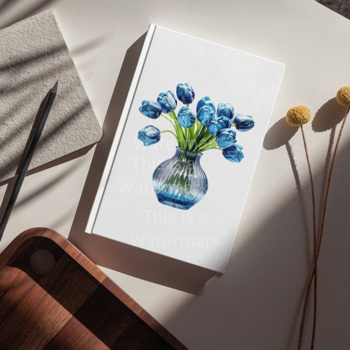 Blue Tulips in Vase 6+6 Clipart PNG Bundle, Transparent Background, Photorealistic - Everything Pixel